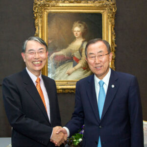 International Criminal Justice Day: Making the Impossible Possible Secretary-General Ban Ki-moon (right) and ICC President Sang-Hyun Song (August 2013). UN Photo/Rick Bajornas