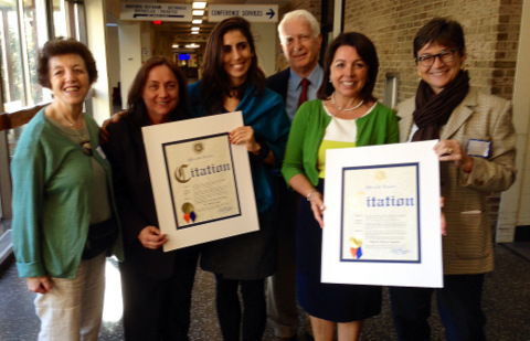 Italiani d'America uniti per la lingua e la cultura Irma Evangelista (AIAE), Carmela Leonardi (AIAE), Ilaria Costa (IACE), Joseph Leonardi (AIAE), Josephine A.Maietta (AIAE) e Maria Teresa Cometto (giornalista)
