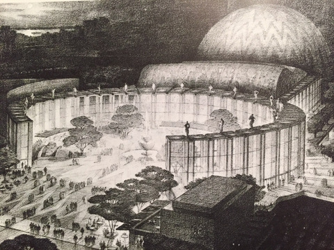 One of the first drafts for the Lincoln Center