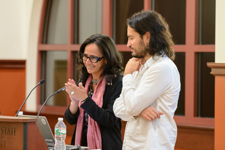 Alberto Pepe con Teresa Fiore, chair dell'Inserra